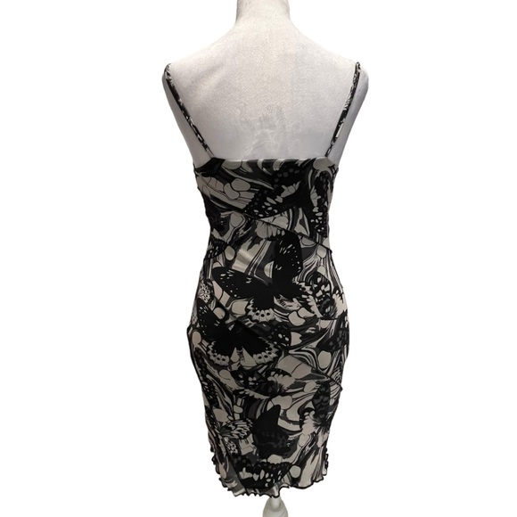 GARAGE. Sz XS. Gray/Black Spaghetti Strap form fitting dress. - Picture 3 of 13